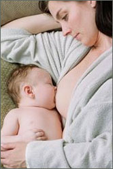 Image of a mother breastfeeding her child.